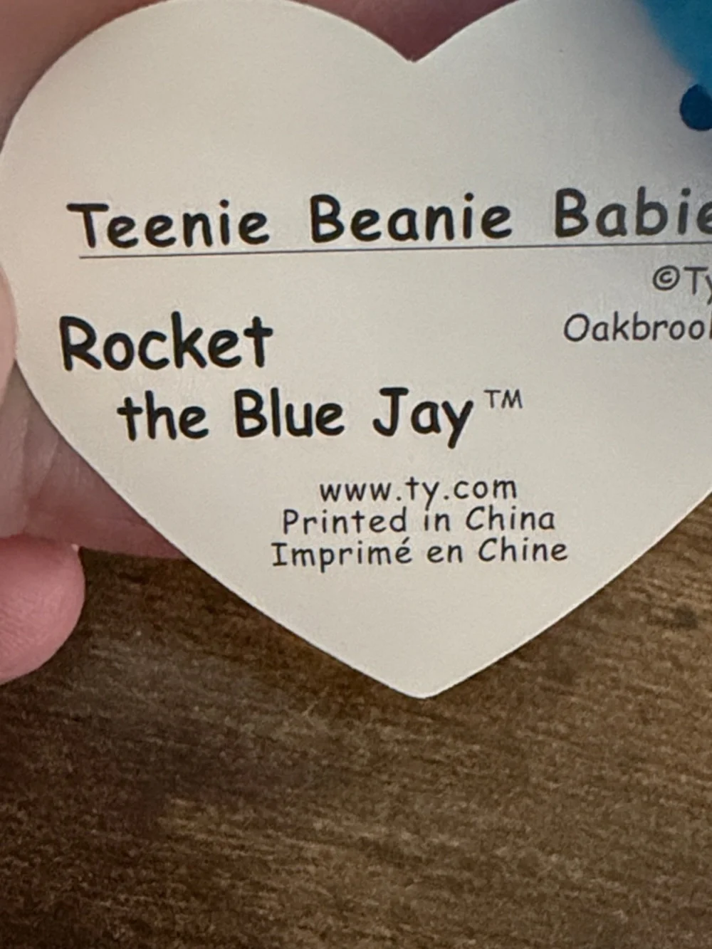 Vintage 1999 McDonald's Ty Rocket the Blue‎ Jay Plush #5 In Package Teeny